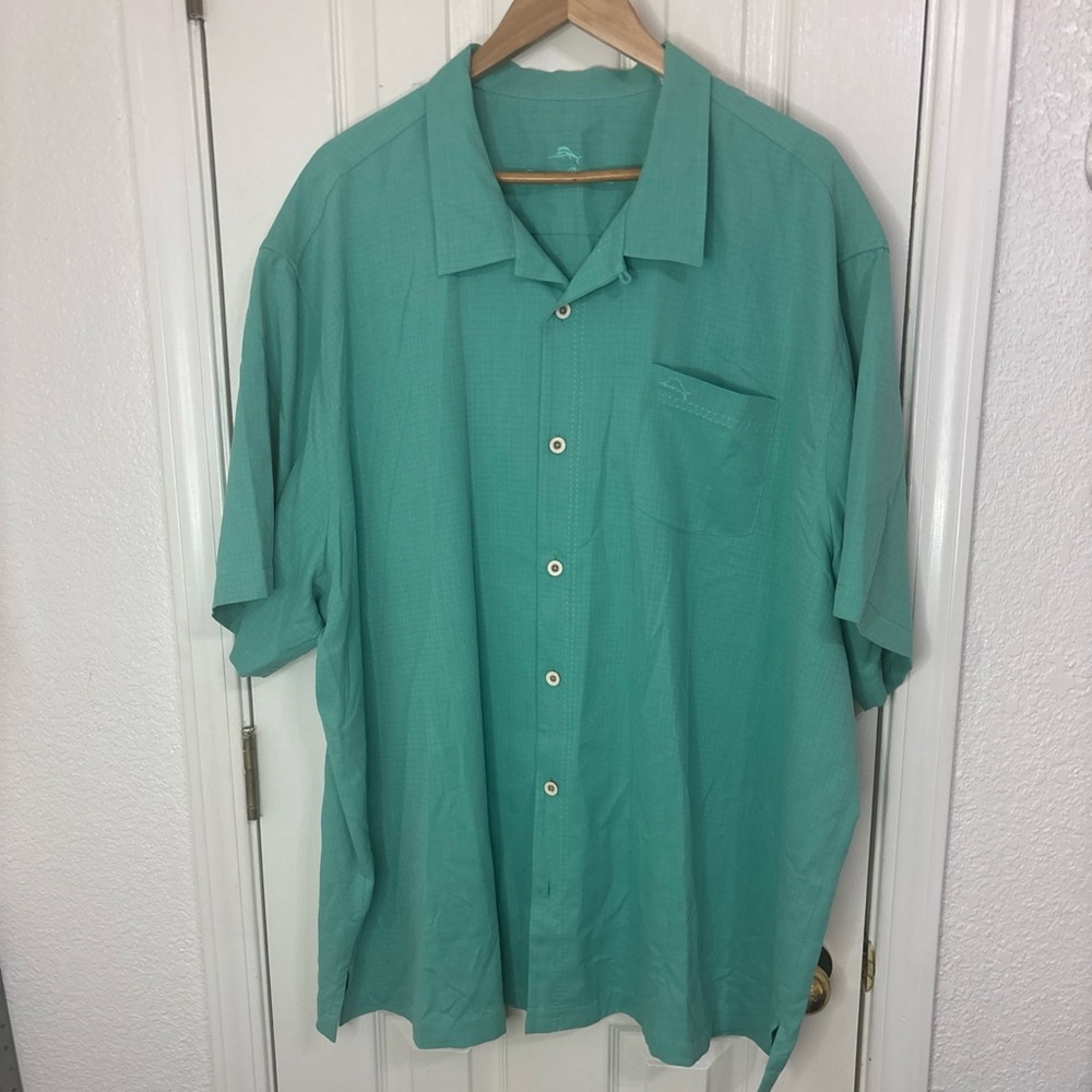 Tommy bahama Big & Tall Tropic Island Zone Shirt 3XLB Turquoise